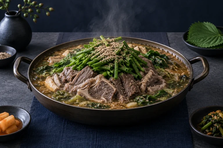 흑염소 전골 메뉴